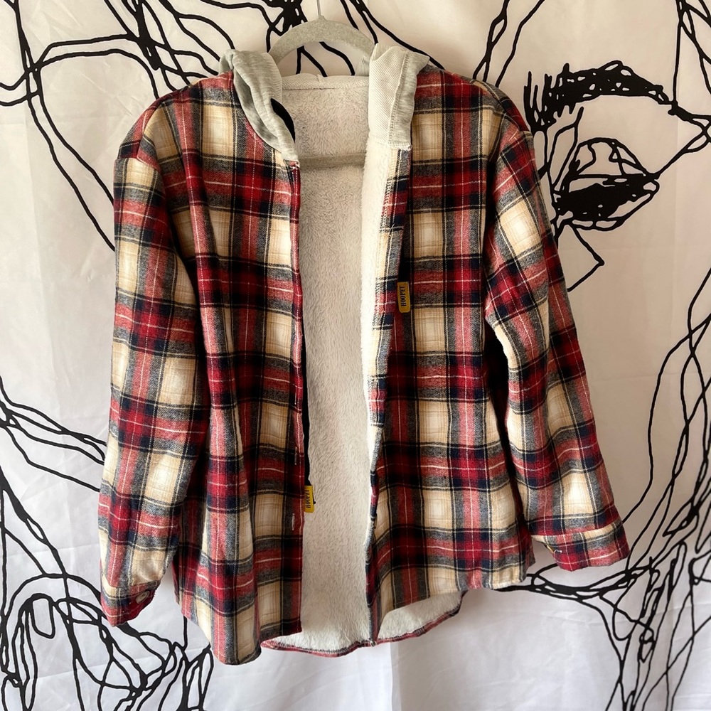 SHEIN Hooded Flannel
